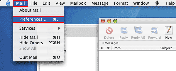 Configurao de email MAc Mail
