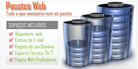 Pacotes web - Tudo o que necessita num só pacote!